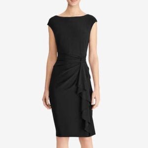 American Living Womens Dardanelle Sheath Dress Size 10 Color Black NWT